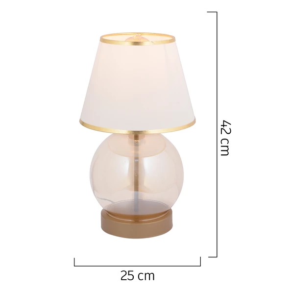Apliqa Lampon Beyaz Şapkalı Eskitme Masa Lambası Modern Tasarım Salon-Yatak Odası Abajur - 5