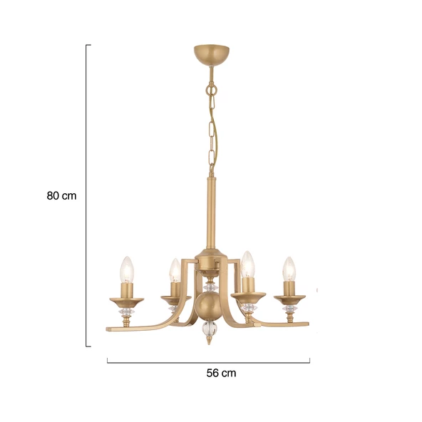 Apliqa Erza 4Lü Eskitme Modern Sarkıt Yatak odası Salon Avize - Resim 5