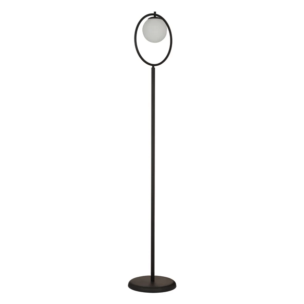 Apliqa Falez Siyah Beyaz Camlı Modern Dekoratif Tasarım Metal Lambader - 4