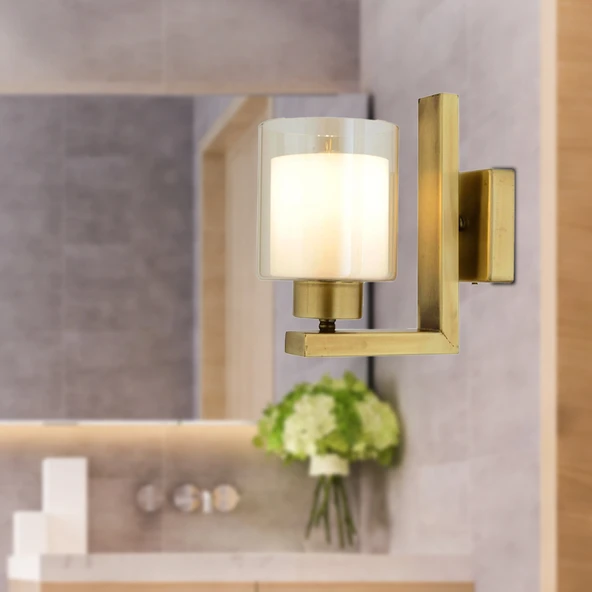 İmer Eskitme Duvar Lambası Yatak Odası-Yatak Başı-Banyo İçin Modern Aplik ürün görseli 1