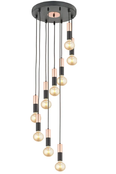 Miranda 9Lu Sarkıt Bakır Sarkıt Modern Genç Odası Mutfak Salon Sarkıt Avize - Resim 2