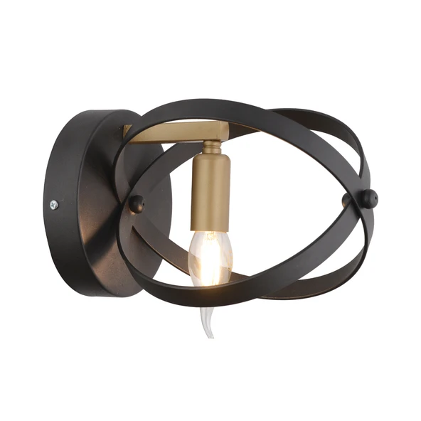 Caliope Eskitme Duylu Siyah Modern Oturma Odası, Koridor, Yatak Başı, Salon Aplik - Resim 3