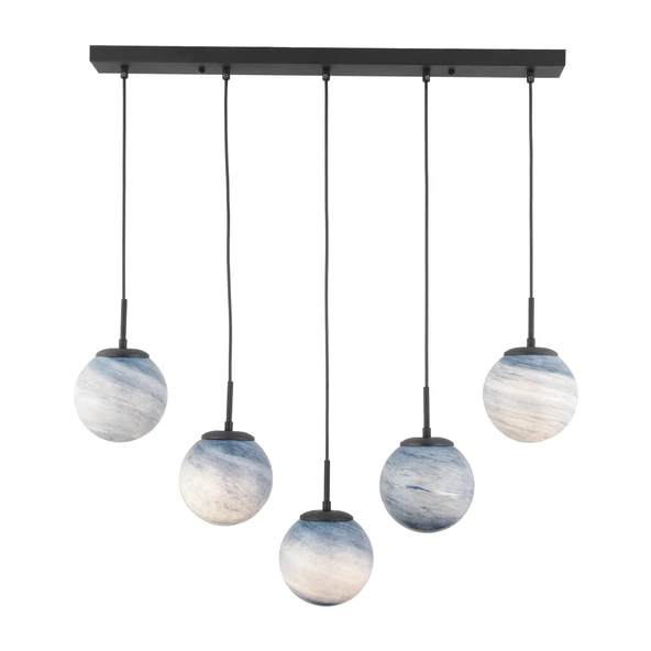 Apliqa EFSER 5Lİ SIRALI AVİZE Modern Oturma Odası Salon Sarkıt Avize - Resim 2