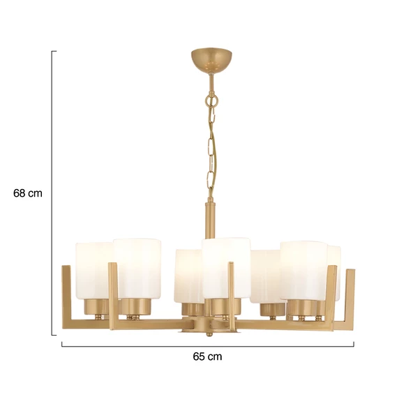 Apliqa Jean 8Li Eskitme Modern Sarkıt Yatak odası Salon Avize - 5