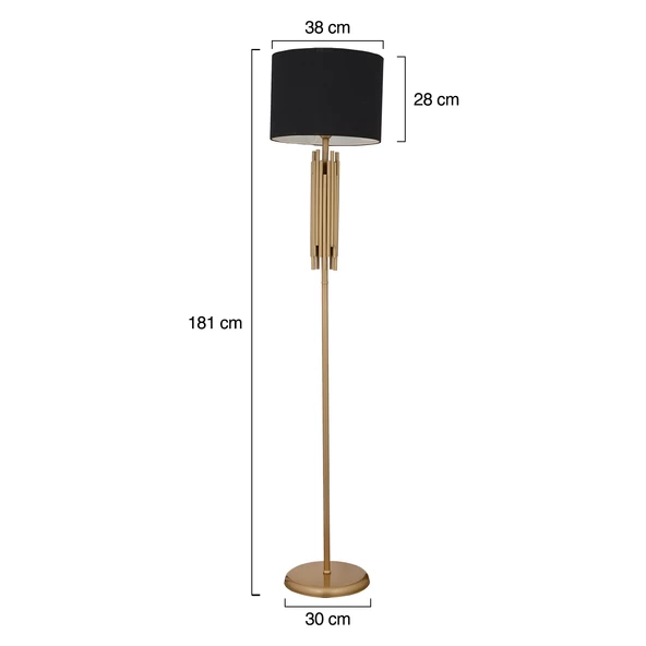 Apliqa Matisse Siyah Şapkalı Eskitme Dekoratif Tasarım Ayaklı Abajur Lamba Modern Metal Lambader - 7