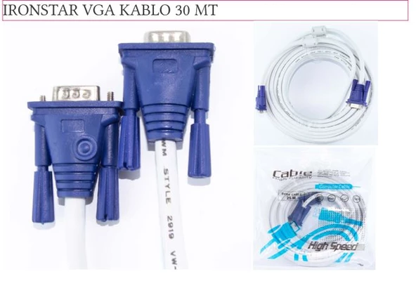 IRONSTAR IRN 2030 VGA Kablo 30 MT;Class