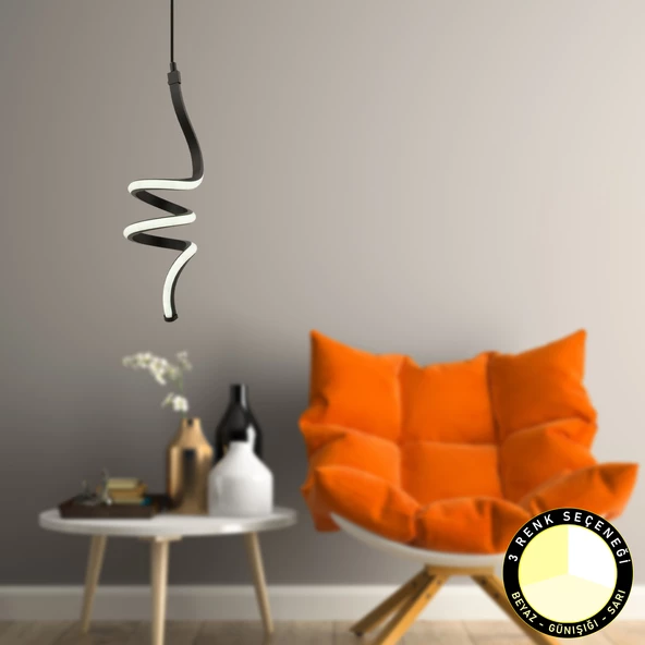 Helio Sarkıt 27 Watt Sarkıt 3 Renkli Ledli Modern Mutfak Banyo Led Salon Sarkıt Avize ürün görseli 1