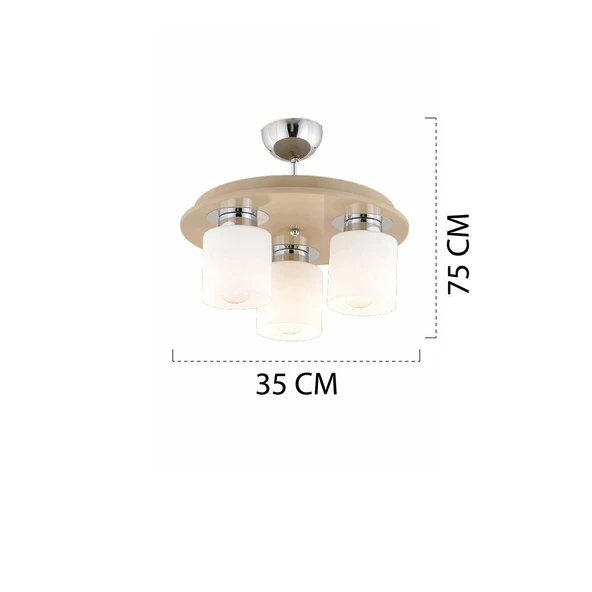 Apliqa Atlas 3 Lü Yuvarlak Kahve Modern Genç Odası Mutfak- Banyo Mutfak Salon Spot Avize - 5