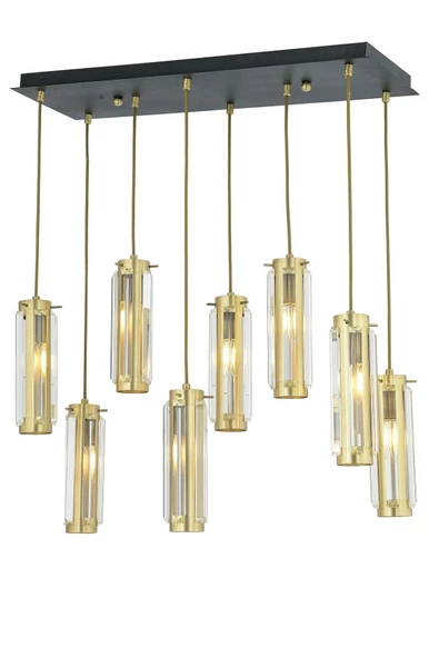 Apliqa NATALİ 8Lİ SIRALI ESKİTME SARKIT SALON- YEMEK MASASI AVİZE - Resim 2