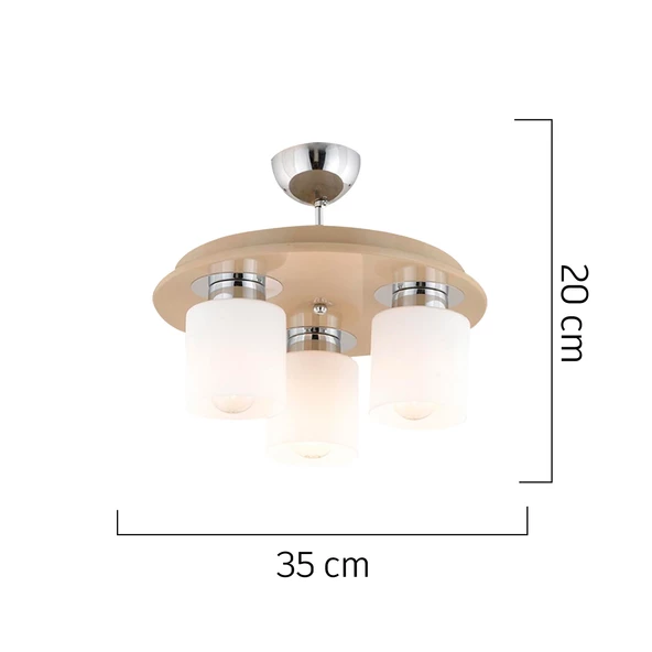 Apliqa Atlas 3 Lü Yuvarlak Kahve Modern Genç Odası Mutfak- Banyo Mutfak Salon Spot Avize - 3