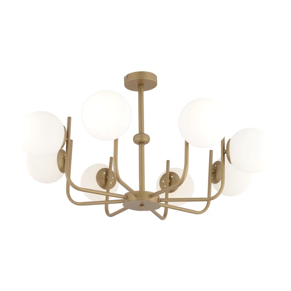 Apliqa Lowel 8'Li Eskitme Beyaz Camlı Modern Koridor Yatak Odası Salon Avize - Resim 3