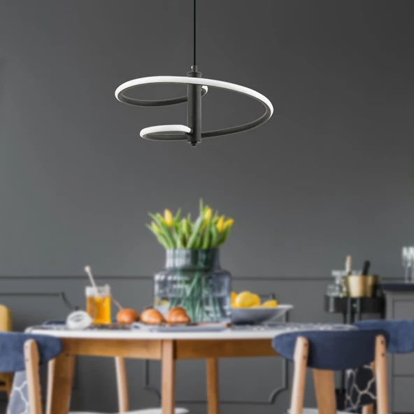 Apliqa Paros Sarkıt 39 Watt Sarkıt 3 Renkli Ledli Modern Mutfak Banyo Led Salon Sarkıt Avize - Resim 2