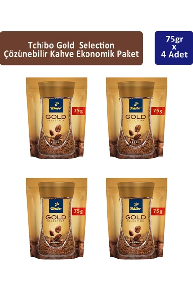 Tchibo Gold Çözünebilir Kahve Ekonomik Paket 75 gr x 4 Adet ürün görseli