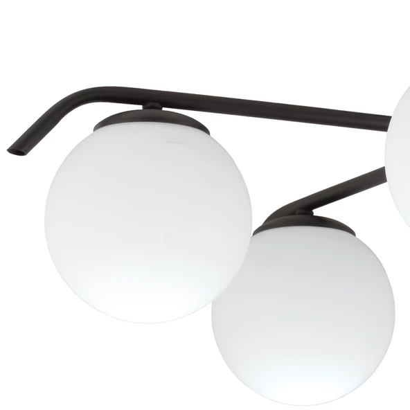 Diaspor 5li Yuvarlak Siyah Modern Sarkıt Genç Odası Yatak odası Retro Salon Avize - Resim 4