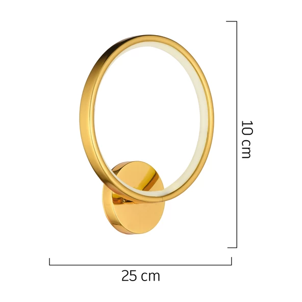 Apliqa Besta Gold 20 Watt Modern Tasarım Banyo Koridor Ledli Salon Aplik - 3