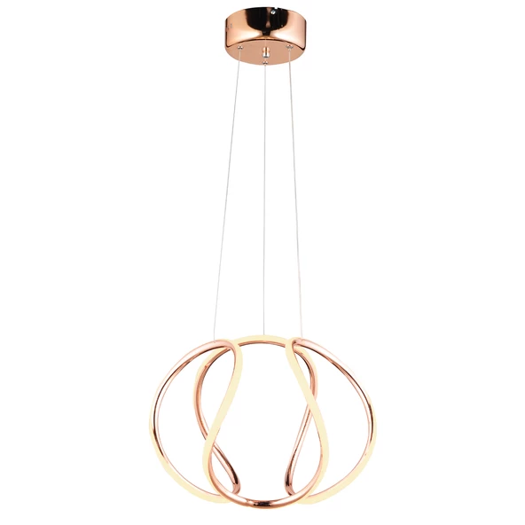 Apliqa Pietra Rose Gold Sarkıt 56 Watt Sarkıt 3 Renkli Ledli Modern Mutfak Banyo Led Salon Sarkıt Avize - 2