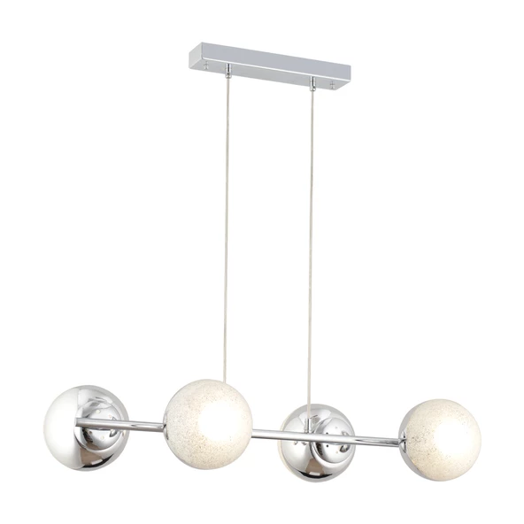 Apliqa BERCA 4LÜ KROM AVİZE Modern Mutfak Yemek Masası Üstü Yatak odası Salon Avize - Resim 2