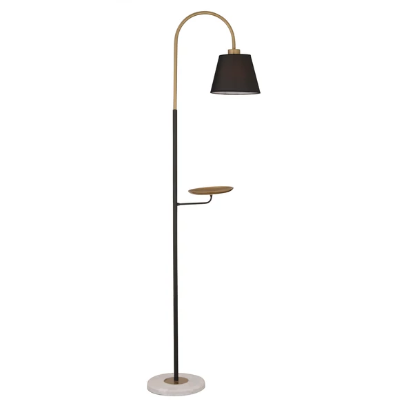 Apliqa Lumina Siyah Şapkalı Eskitme Modern Tasarım Ayaklı Abajur Lamba Metal Lambader - 4