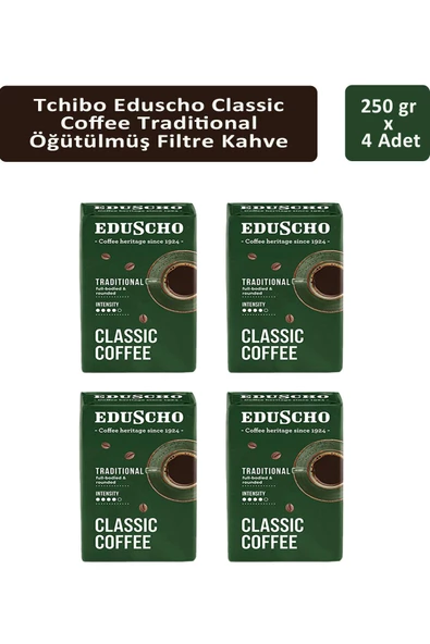 Tchibo Eduscho Classic Coffee Traditional Öğütülmüş Filtre Kahve 250 gr x 4 Adet