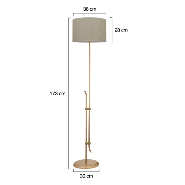 Apliqa Jolly Eskitme Şapkalı Eskitme Modern Tasarım Ayaklı Abajur Lamba Metal Lambader - 8
