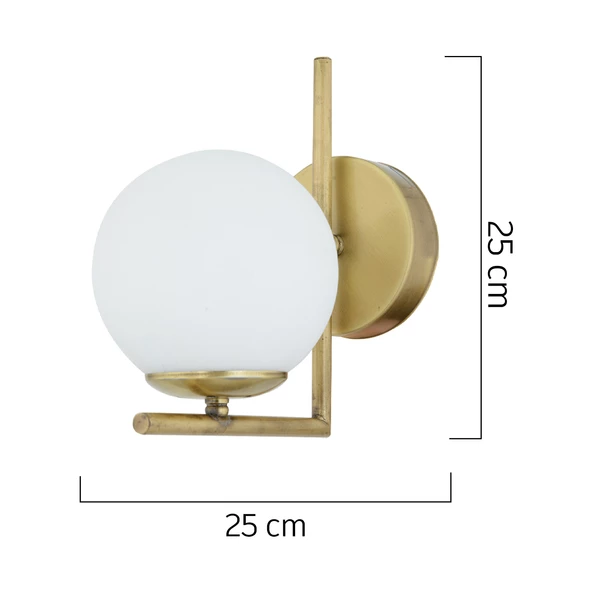 Apliqa Sara Eskitme Duvar Lambası Yatak Odası-Yatak Başı-Banyo İçin Modern Aplik - 3