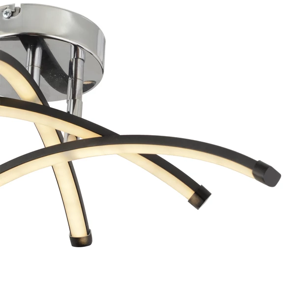 Apliqa Dosse 3Lü Siyah 28 Watt Plafonyer 3 Renkli Ledli Modern Mutfak Banyo Led Salon Sarkıt Avize - Resim 3