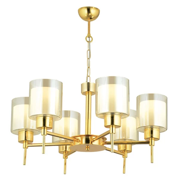 Apliqa Cemre 6 Lı Gold Modern Yatak Odası Salon Avize - Resim 6