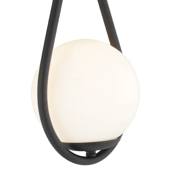 Aplik Mirza Tekli Siyah Beyaz Camlı Modern Duvar Aplik Yatak Başı Salon Aplik - Resim 4