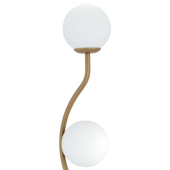 Javed 3'lü Eskitme Metal Kafe Restoran, Salon, Oturma Odası Köşe Lambader - Resim 4