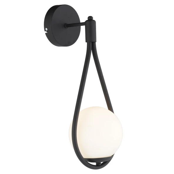 Aplik Mirza Tekli Siyah Beyaz Camlı Modern Duvar Aplik Yatak Başı Salon Aplik - Resim 3