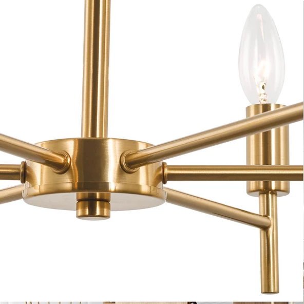 Apliqa Vaneo 6 Lı Gold Modern Genç Odası Mutfak Salon Avize - Resim 7