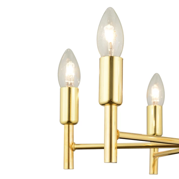 Apliqa Vaneo 6 Lı Gold Modern Genç Odası Mutfak Salon Avize - Resim 9