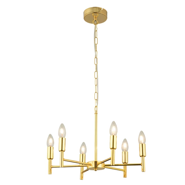 Apliqa Vaneo 6 Lı Gold Modern Genç Odası Mutfak Salon Avize - Resim 5