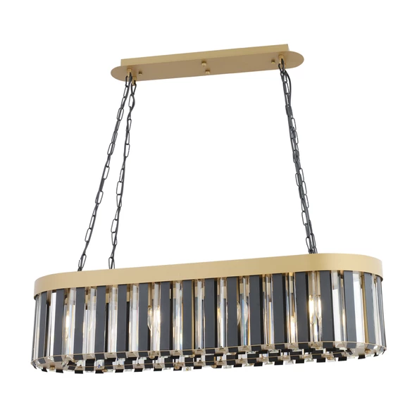 Apliqa Harbour 80'lik Siyah Eskitme Kristal Taşlı Modern Oturma Odası, Salon Avize - Resim 2