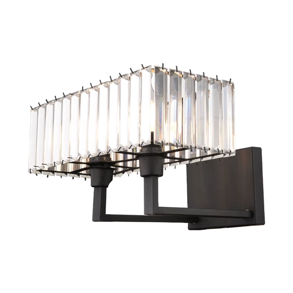 Brambles Siyah Kristal Taşlı Duvar Lambası Yatak Odası-Yatak Başı-Salon için Aplik - Resim 2