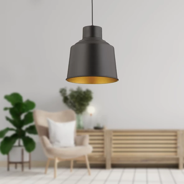 Apliqa Moena Siyah Modern Tekli Mutfak Cafe,Restoran için Uygun Retro Genç Odası Avize