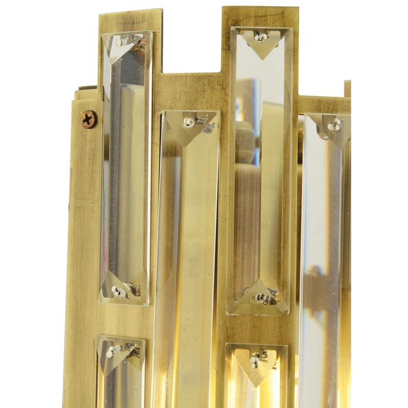 Apliqa Gallıano Eskitme Boyalı Kristal Taşlı Duvar Lambası Yatak Odası-Yatak Başı-Salon için Aplik - 8