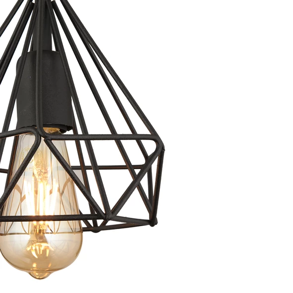 Apliqa Bien 3Lü Yuvarlak Siyah Modern Sarkıt Mutfak Yatak odası Salon Sarkıt Avize - 4