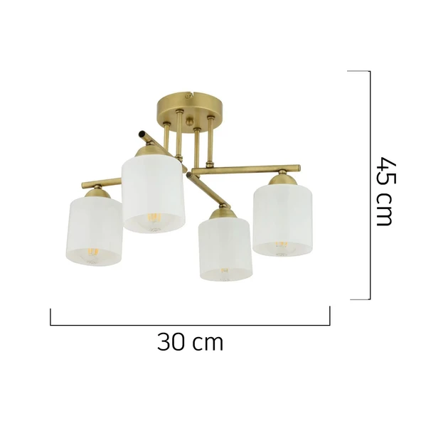 Apliqa Kavis 4'Lü Eskitme Modern Genç Odası Mutfak Salon Avize - 6