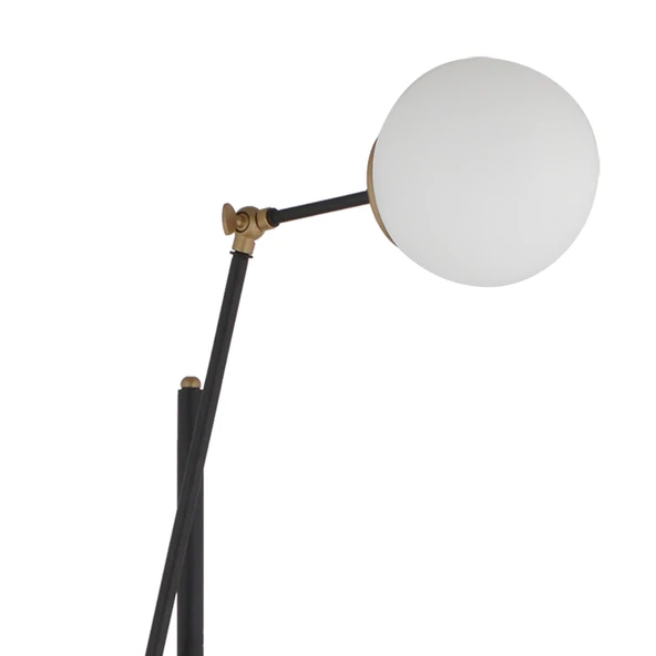 Thunder Siyah Eskitme Metal Kafe Restoran, Salon, Oturma Odası Köşe Lambader - Resim 4