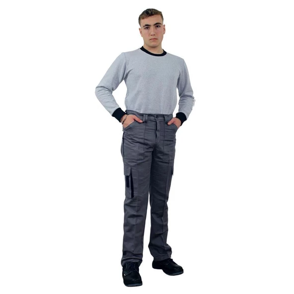 Persmont HK-ÇÇP04K Gri Avcı Gabardin Kışlık Pantolon  S - Resim 3