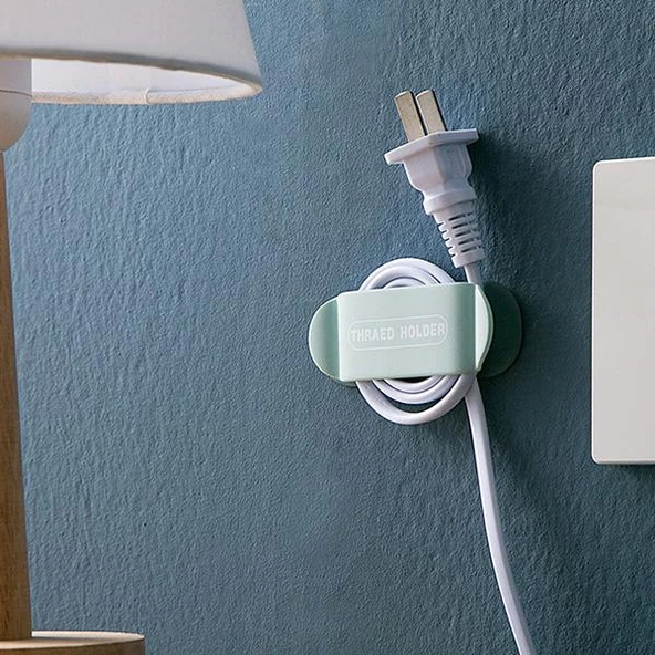 Polham 4 adet Kendinden Yapışkanlı Kablo Tutucu Organizatör, Güçlü Yapışkanlı Kablo Sabitleyici - 8