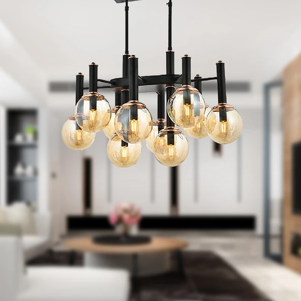 Erna 10Lu Sarkıt Modern Retro Sarkıt , Salon Avize ürün görseli 1