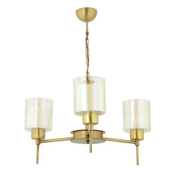 Apliqa Goldie 3 Lü Eskitme Modern Sarkıt Mutfak Salon Avize - Resim 3