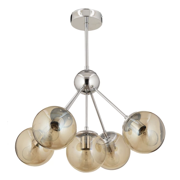 Apliqa Meyo 5Li Krom Bal Camlı Modern Genç Odası Yatak Odası Salon Avize - Resim 5