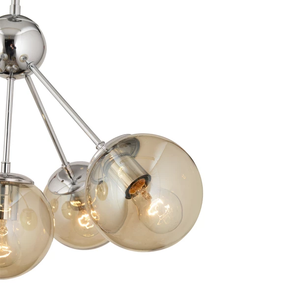 Apliqa Meyo 5Li Krom Bal Camlı Modern Genç Odası Yatak Odası Salon Avize - Resim 7