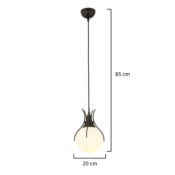 Apliqa Terra Tekli Siyah Sarkıt Modern Spor Genç Odası, Mutfak Salon Sarkıt Avize - Resim 4