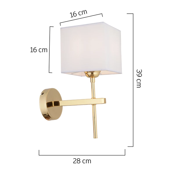 Apliqa Rory Tekli Beyaz Şapkalı Gold Duvar Lambası Yatak Odası-yatak Başı-banyo Için Modern Aplik - 5