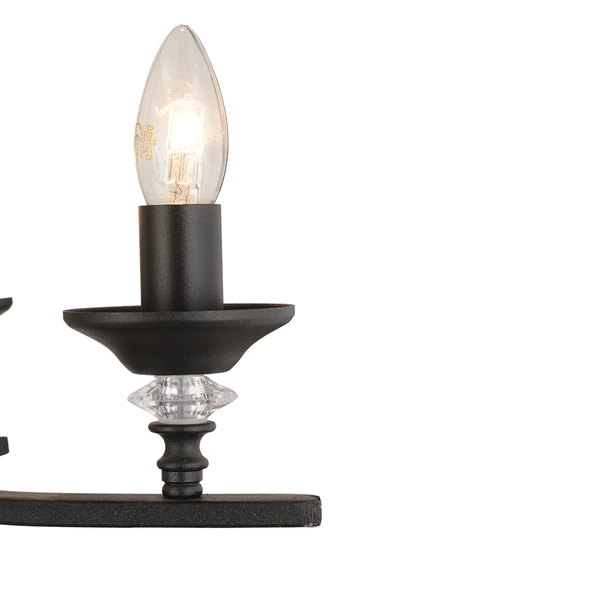 Apliqa Erza 6Lı Siyah Modern Sarkıt Yatak odası Retro Salon Avize - Resim 4