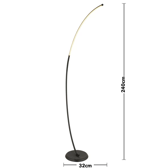 Apliqa Visellia Siyah 24 Watt Modern Tasarım Ledli Metal Lambader - 4